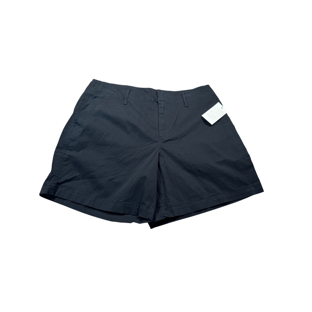 A New Day Womens Chino Shorts Ebony Black Stretch Size 12 W98EE6 NWT